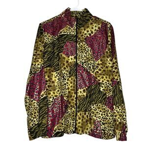 Vintage National Women’s Animal Print Windbreaker size Medium